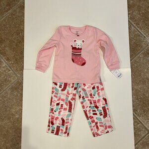 Girl Baby Toddler Warm Winter Fleece Pajama Set 3T